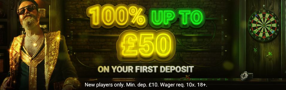 Get hundred percent match on first deposit bonus