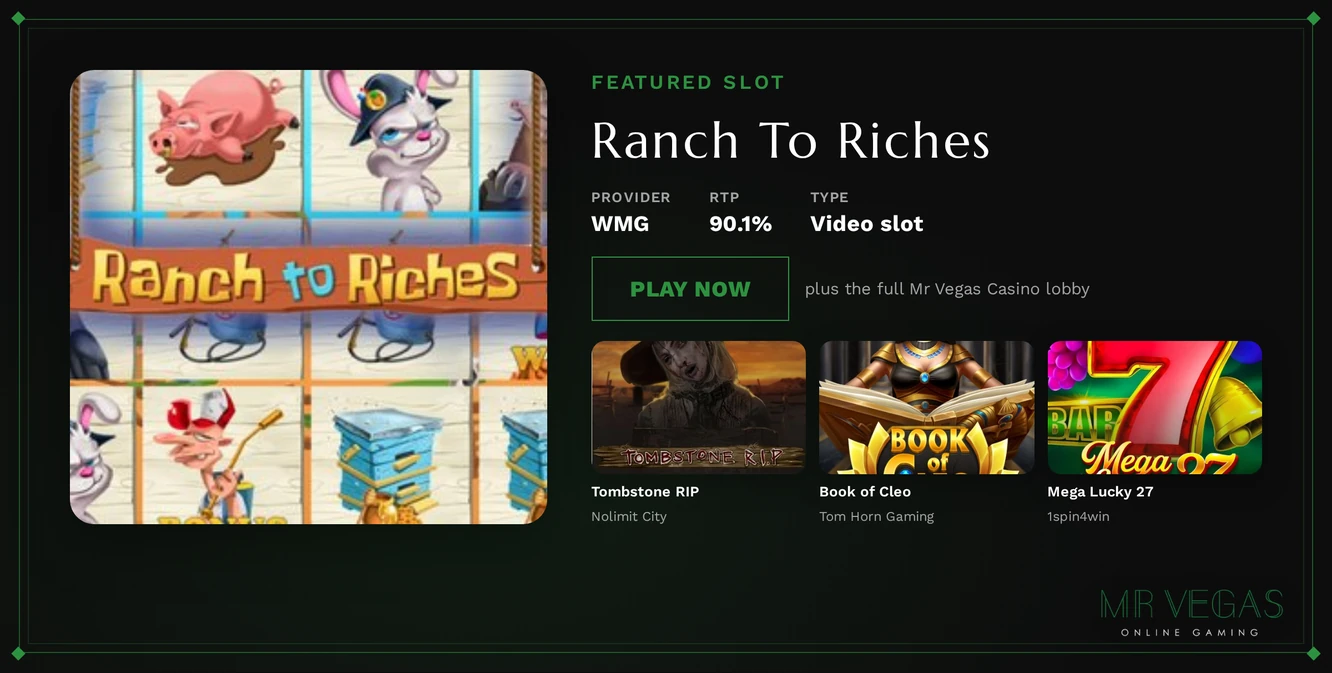Spin featured slot banner